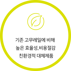 기존 고무레일에 비해 높은 효율성,비용절감 친환경적 대체제품